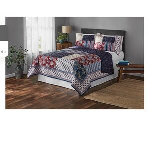 Mainstays Reversible Multicolor Vintage Patchwork Quilt, King (QUILT ONLY)
